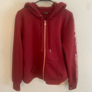 BEBE Zip Up Hoodie - Women's | Color Red | Size: XL